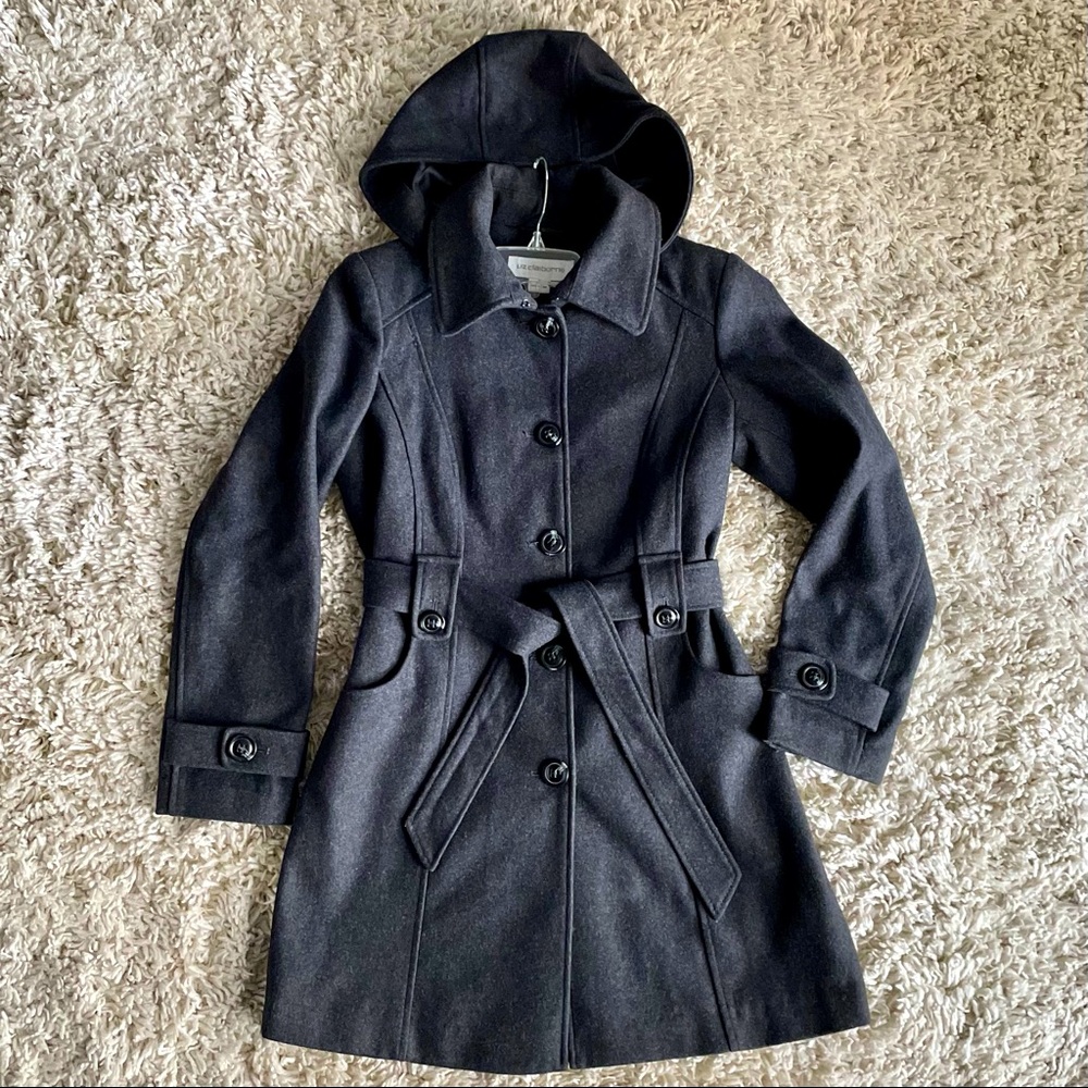 Liz Claiborne Belted Wool Coat